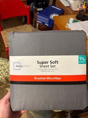 Mainstays Super Soft Brushed Microfiber Sheet Set - Gray
